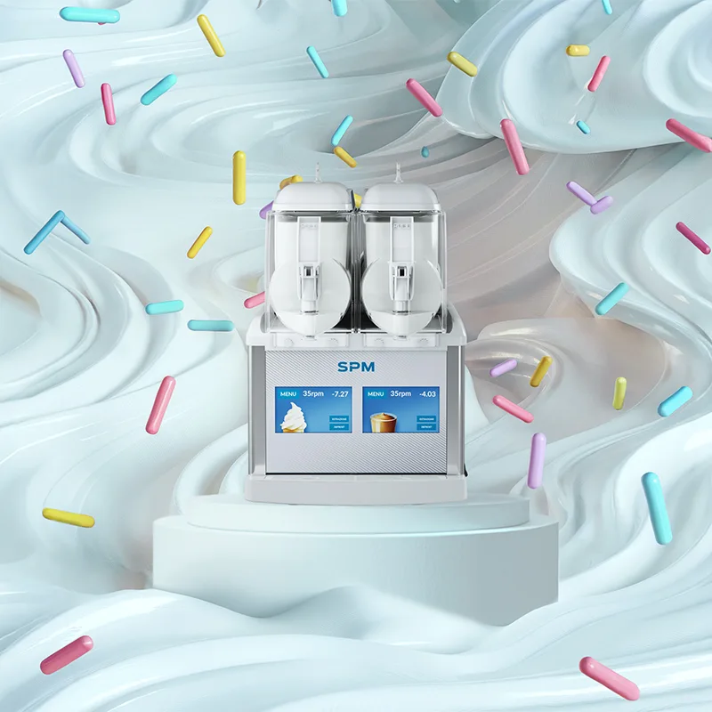 Machines for frozen desserts and frozen yogurt